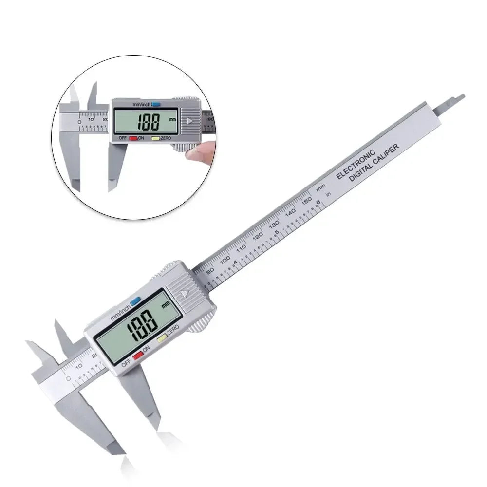 6inch Digital Vernier Calipers 0-150mm Lcd Electronic Caliper, Carbon Fiber Gauge, Height Measuring Tools Instruments Micrometer