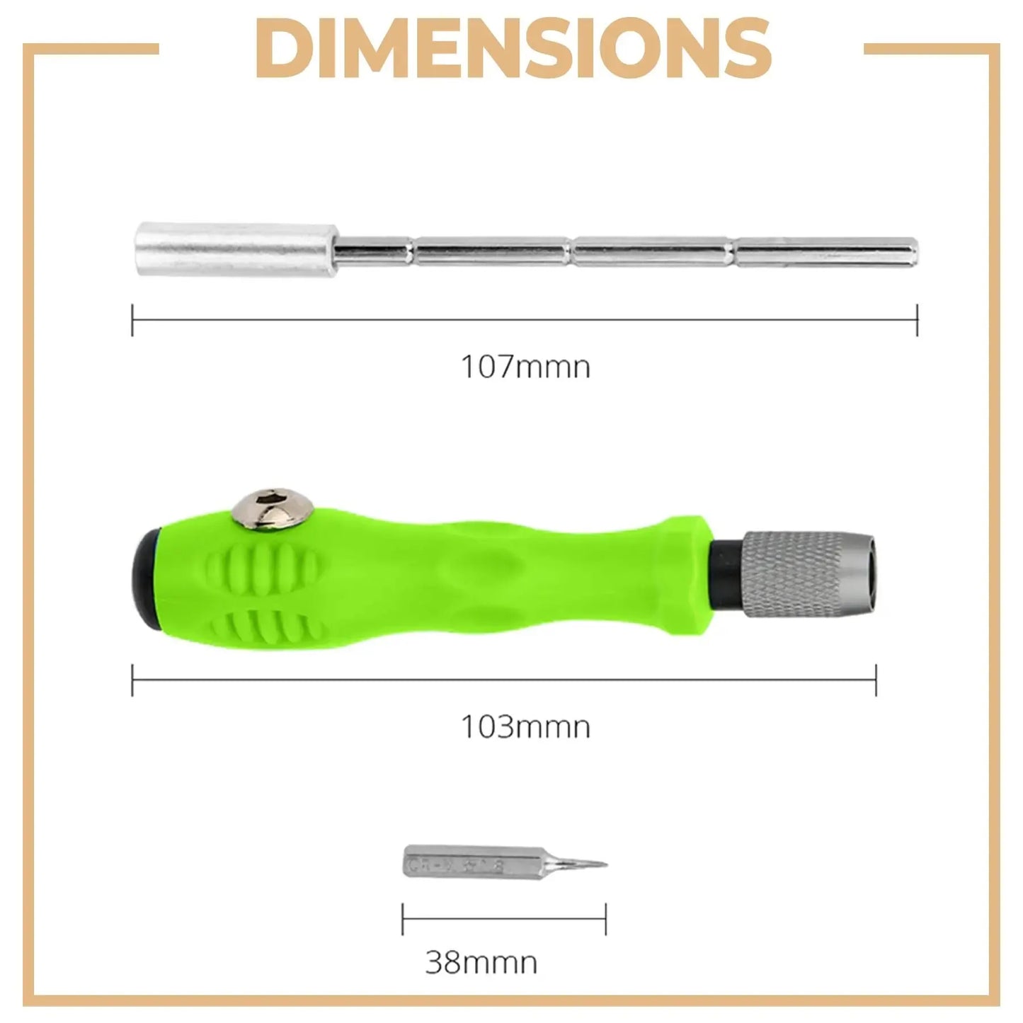 Mini 32-in-1 Precision Screwdriver Set Magnetic Phillips Bits Multifunctional Hand Repair Tool Kit for Phone Watch Glasses PC