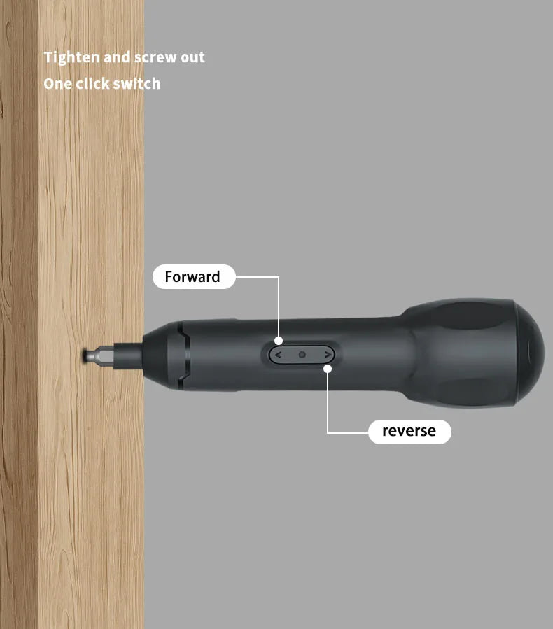 Tournevis électrique Xiaomi Tournevis électriques sans fil multifonctions rechargeables Tournevis électrique manuel et automatique 