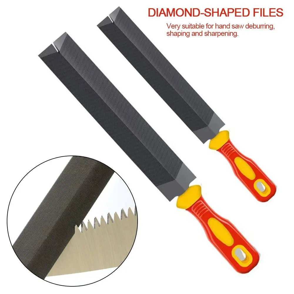 1Pcs 6/8inches Diamond-Shaped Files Saw Files Hand Saw For Sharpening Straightening Wood Carving Metal Glass Grinding Tool