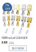 453 /453C U-shaped terminal tab cold inserts terminal wire connector terminales electricos small teeth terminal 0.3-4.0mm²