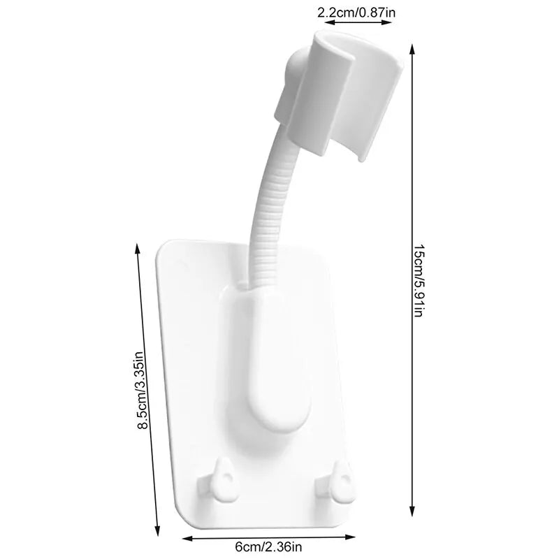 1 support de pommeau de douche réglable et auto-adhésif, support mural pour salle de bain, SPA, universel 