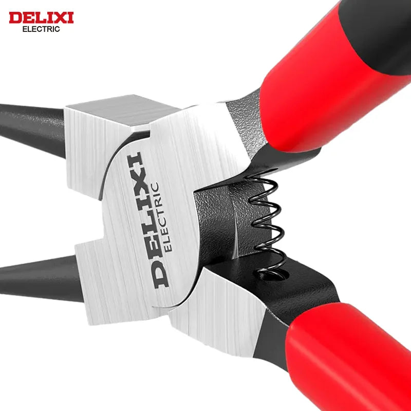 DELIXI ELECTRIC 5-In Circlip Pliers,Needle nose Pliers，Retaining Ring Pliers，for Removing Installing Puller Locking Rings Shafts - ToolFlx