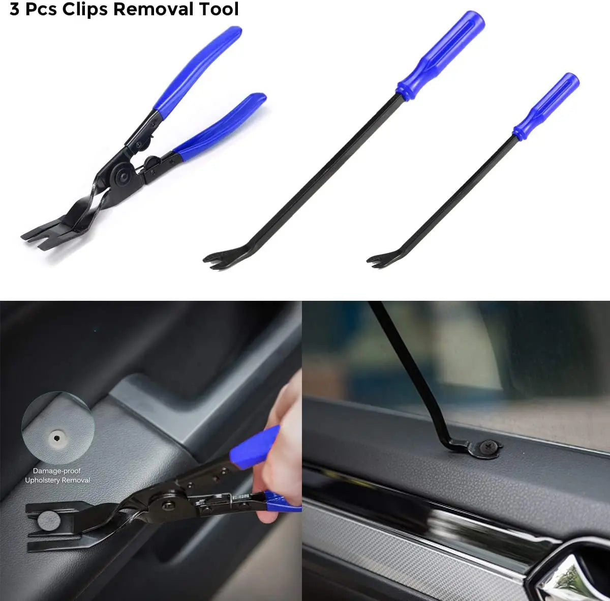 Hand-held Disassembly Tools Car Trim Removal Tool Panel Door Audio Trim Removal Kit Auto Clip Pliers Fastener Remover Set