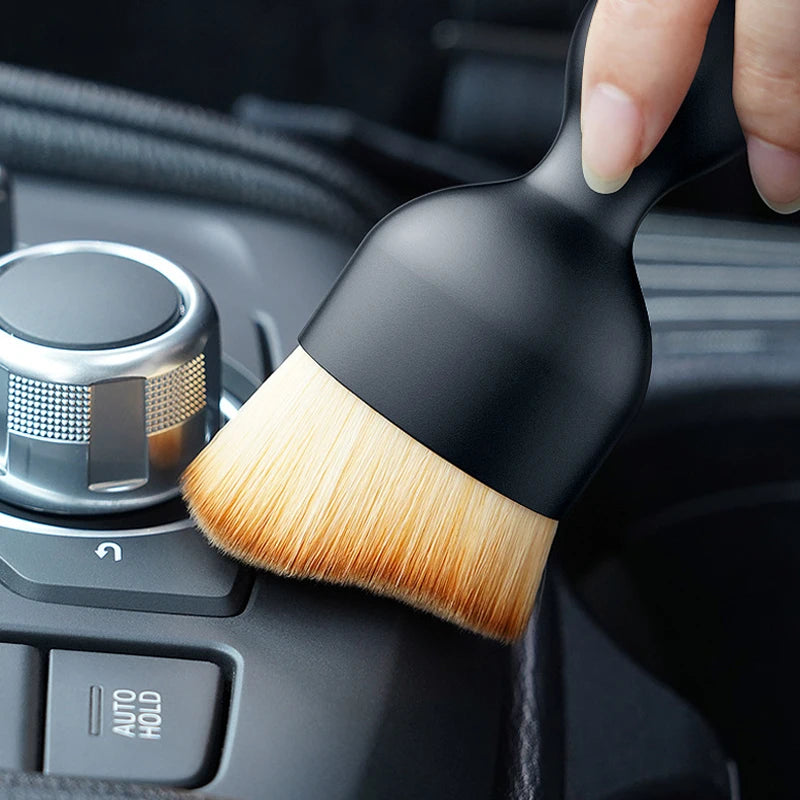 Car Air Vent Cleaning Soft Brush with Casing Car Interior Cleaning Tool Artificial Car Brush Car Crevice Dusting Car Detailing