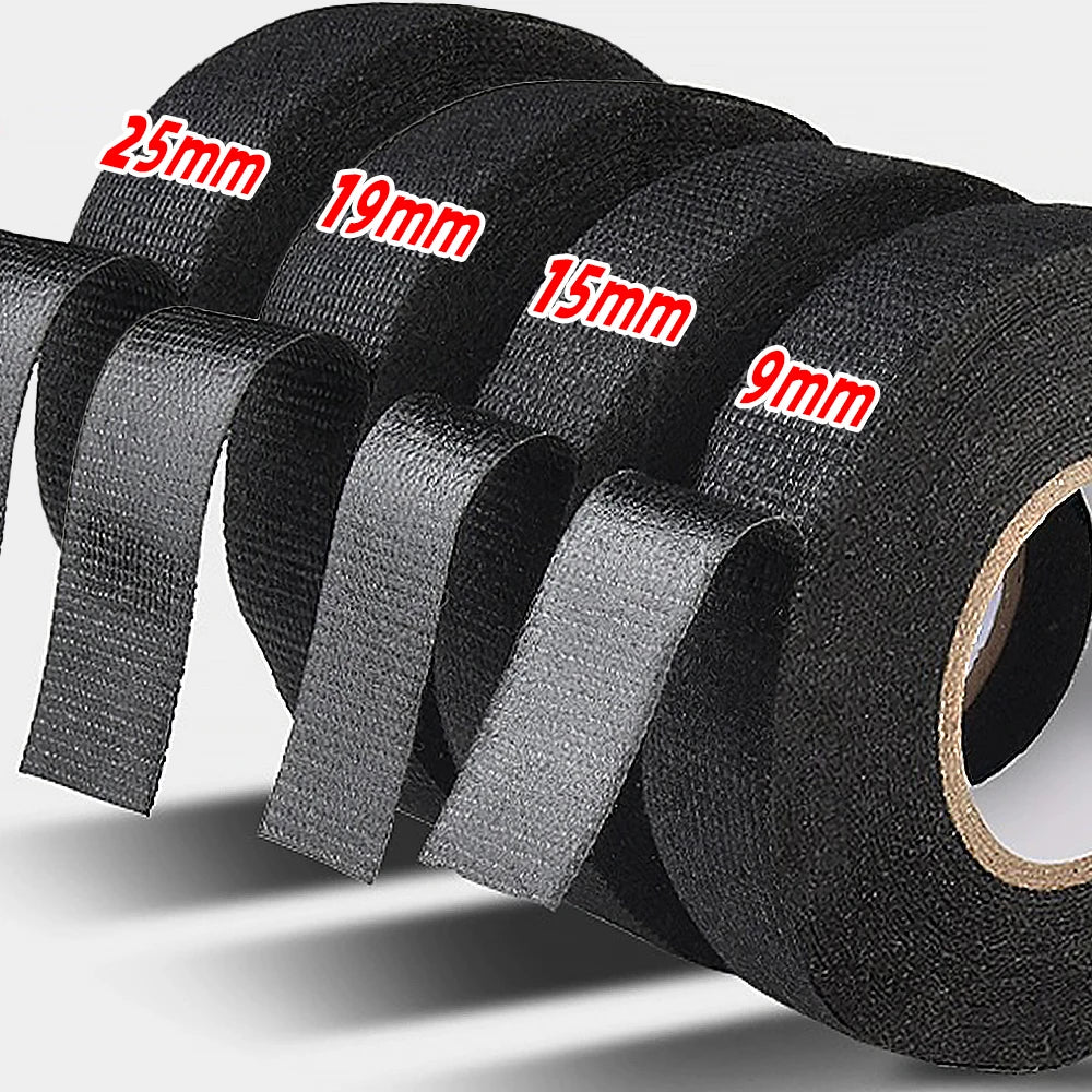 Electrical Tape Heat-resistant Harness Bundle Insulation Auto Wiring Fabric Cloth Wrap Waterproof Cable Organizer Adhesive Tapes