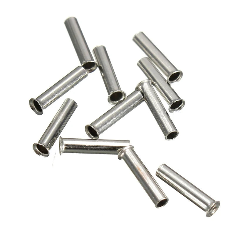 600Pcs Tin-coated Copper Uninsulated Crimp Terminal 0.5mm2-6.0mm2 Bootlace Ferrules Cord End Electrical Wire Cable Connector