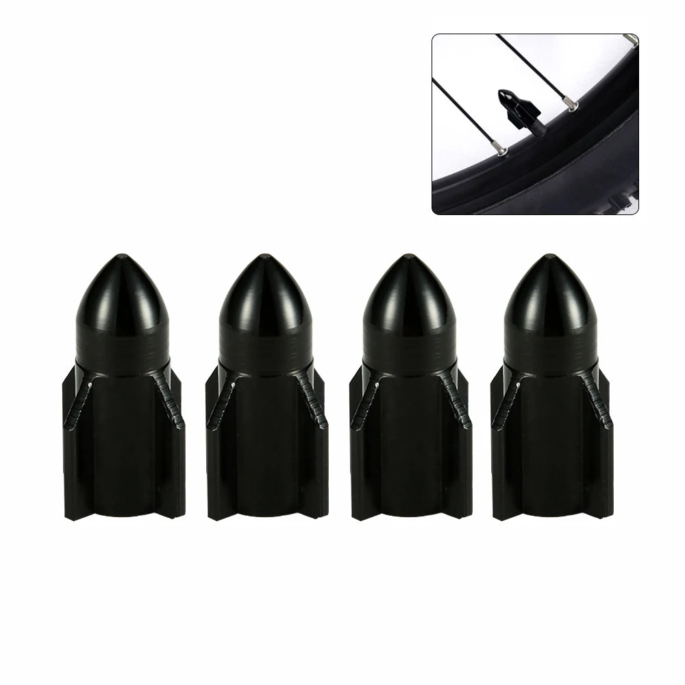 4pcs Car Tire Valve Cap Grenade Aluminum Tyre Valve Stem Cover Air Dust Cap Tire Valve Truck Bike Wheel Rim Valve Stem Cap