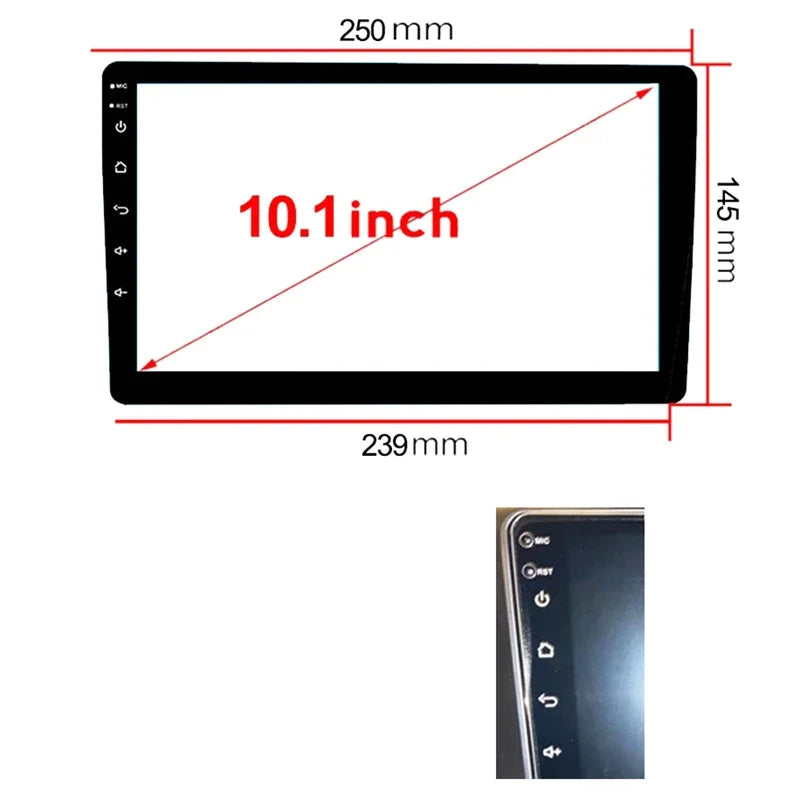 229*129*217mm For 9 10 Inch Radio Stereo DVD Touch Full LCD Screen For TEYES CC2 CC3 Car Tempered Glass Protective Film Sticker