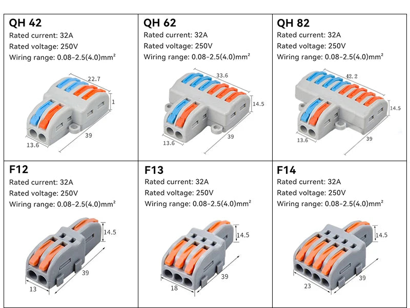 1/5/10 PCS 1 in Multiple Out Fast Electrical Connectors Universal Compact Splitter Wiring Cable Connector Push-in Terminal Block