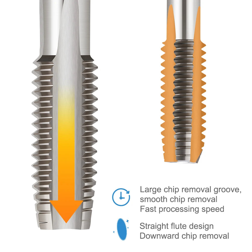 XCAN Thread Tap UNC UNEF UNF Machine Tap Right Hand Screw Thread Tap Drill for Mold Machining Tapping Tools TPI 1/4 5/16 3/8 1/2