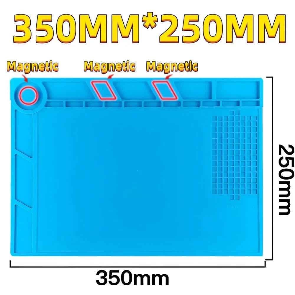 Repair Pad Insulation Heat-Resistant Soldering Station Silicon Soldering Mat Work Pad Desk Platform for BGA Soldering Station