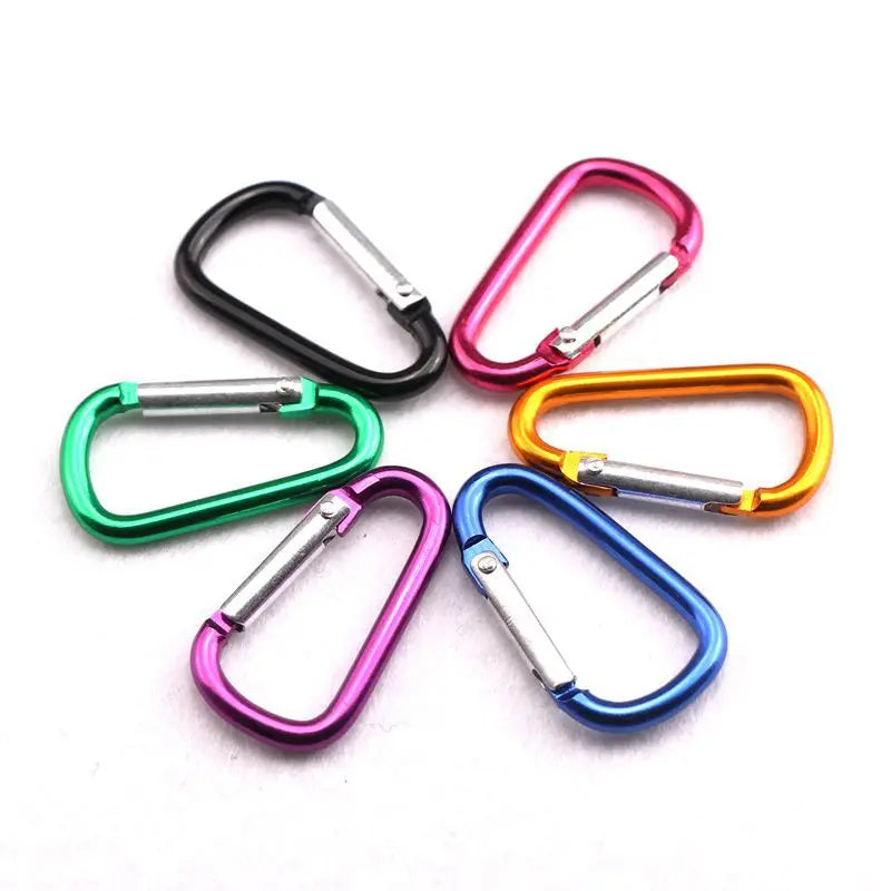 Mini-Karabiner-Schlüsselanhänger aus Aluminiumlegierung, D-Ring-Schnalle, Feder-Schnappclip-Haken, Schlüsselanhänger-Karabiner für Schlüssel, Outdoor-Camping-Werkzeuge