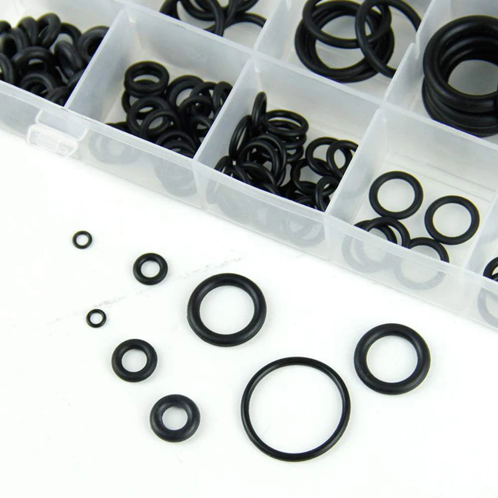 419/225PCS Rubber O-Ring Assortment Kit Buna-N Gasket Sealing Replacement O-Rings 32 Metric Sizes for Plumbing Faucet Repair