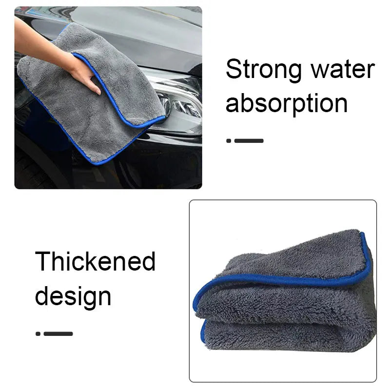 SEAMETAL 1200GSM Car Wash Microfiber Towel 40x40cm Car Detailing Drying Auto Washing Cloth Micro Fiber Rags for Car Accessories