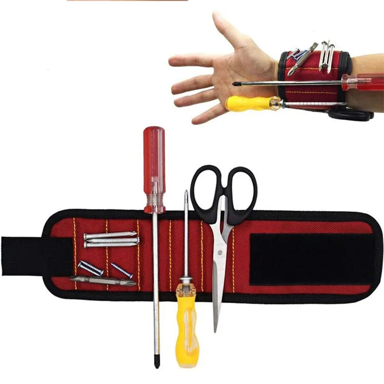 Magnetic Wristband for Holding Screws,Nails,Drilling Bits,Wrist Tool Holder Belts with Strong Magnets,five Rows of Ten Magnets