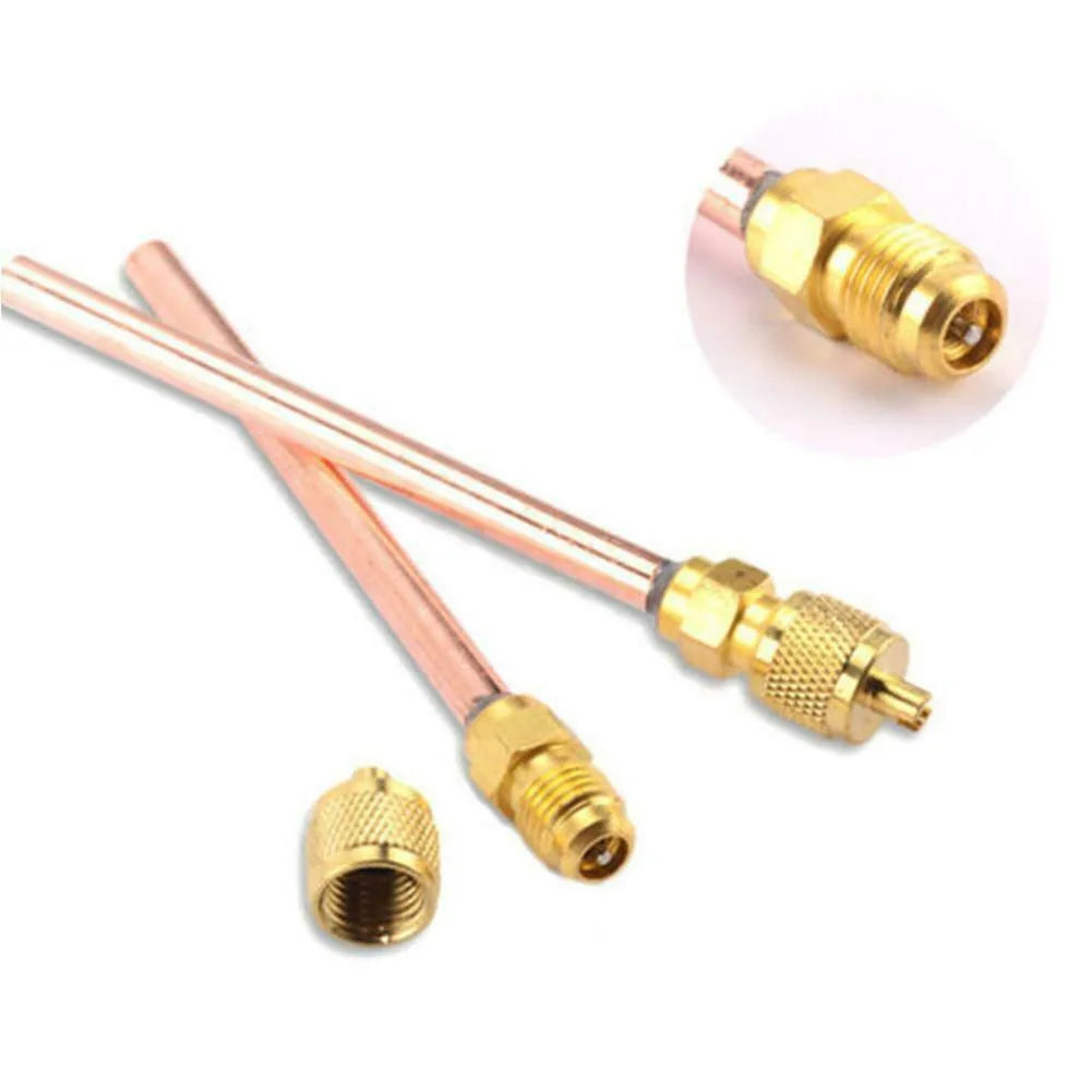 5PCS/Set Garden Air Conditioner Refrigeration 125mm Accessories Valves Copper Tube Filling Parts 3.4 Mpa Home DIY Power Tool