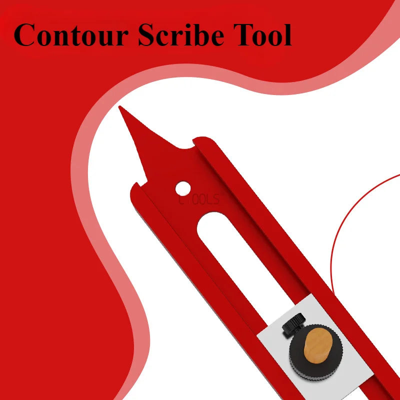 Contour Gauge Scribe Tool Profile Scribing Ruler Adjustable Pencil Holder Woodworking Edge Corner Measuring Profile Duplicator