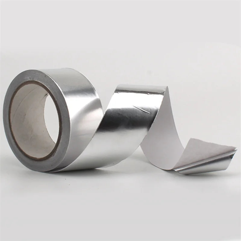 High Temperature Resistance Aluminum Foil Tape Kitchen Pipe Repair Tape Adhesive Sealing Foil Heat Insulation Leak Proof Tape