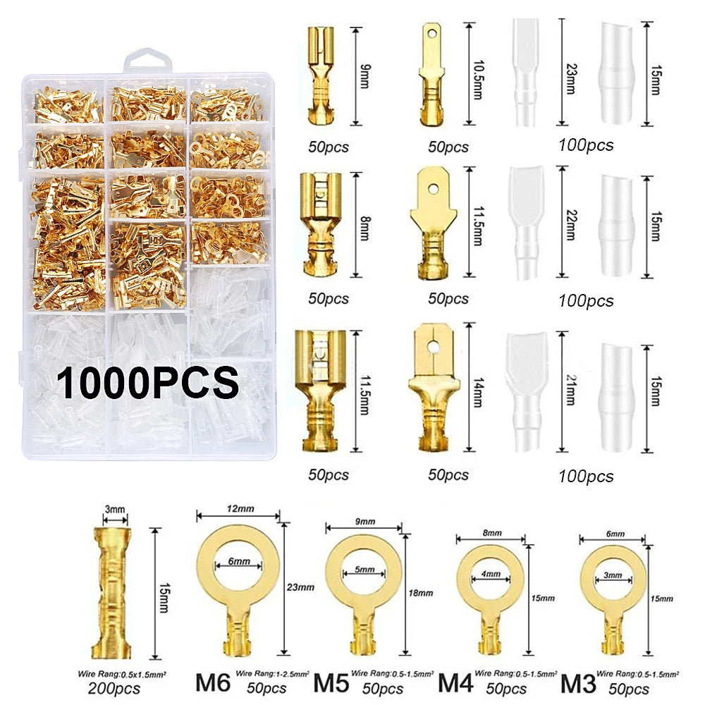 WOZOBUY SN-48B Pin Crimping Tools 2.8/4.8/6.3mm 22-13AWG Crimper 0.5-2.5 mm² for Car Terminals Sets Wire Electrical Hand Tools