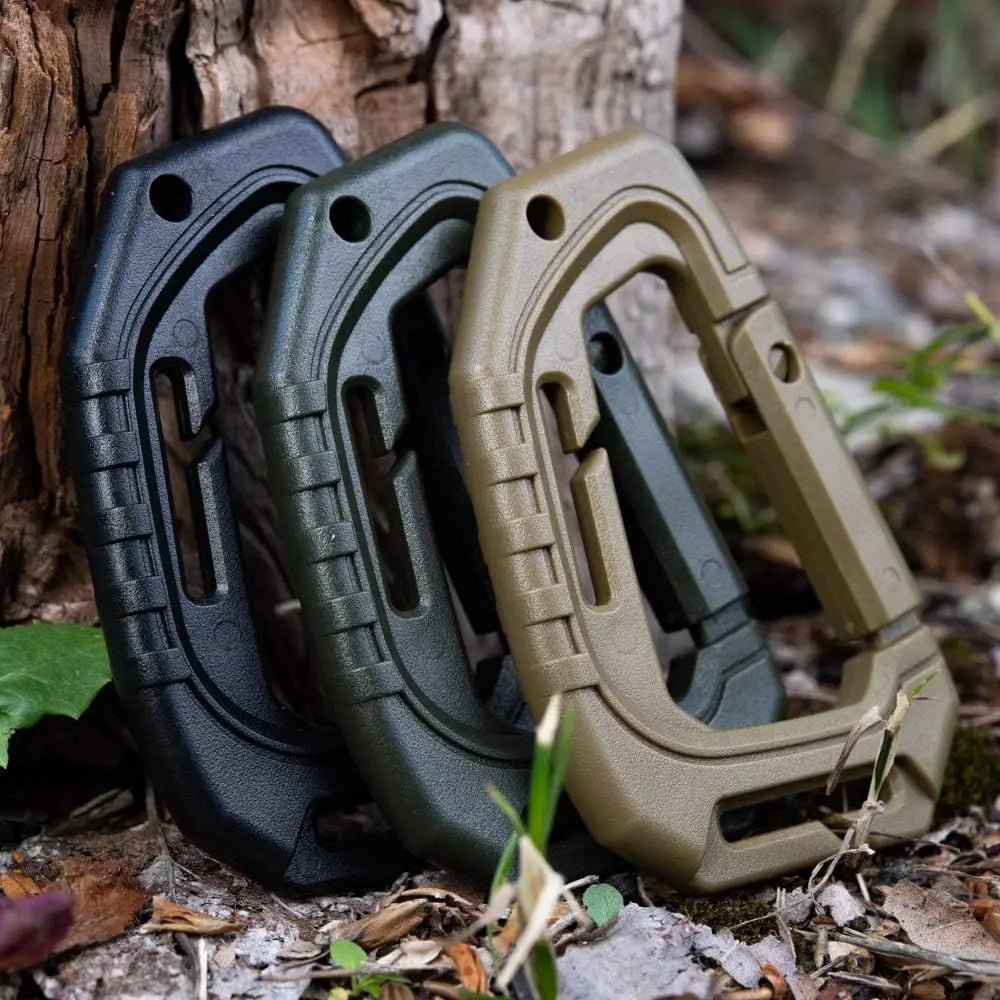 5Pcs Plastic Tactical Carabiners Fast Spring Hard Hook Buckle D-Clip For Molle Webbing Accessories Backpack/Vest/Belt