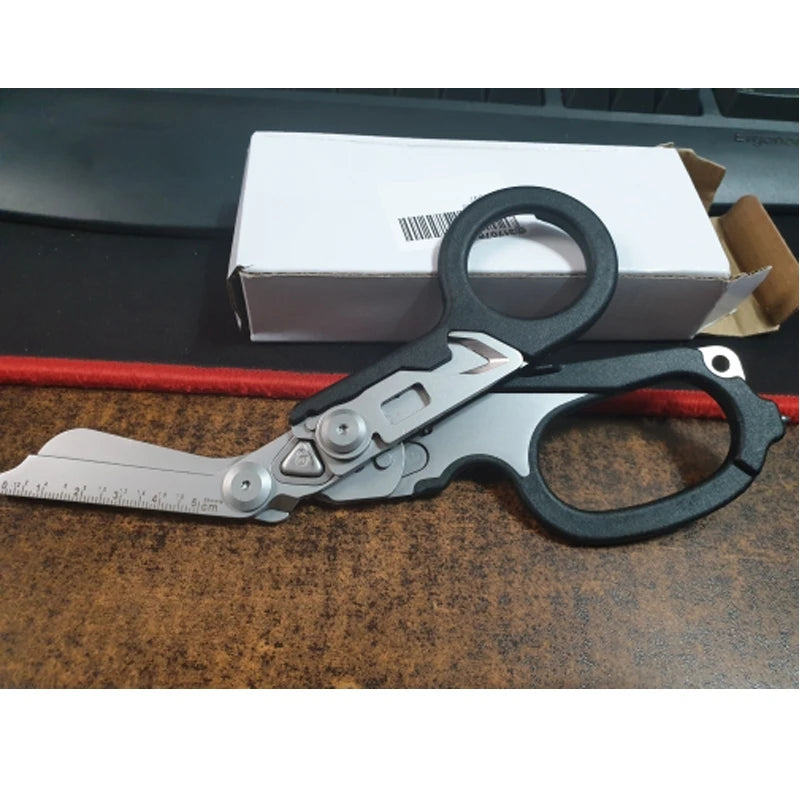 Multifunction Scissors First Aid Expert Tactical Folding Scissors Outdoor Survival Tool Combination Gadget