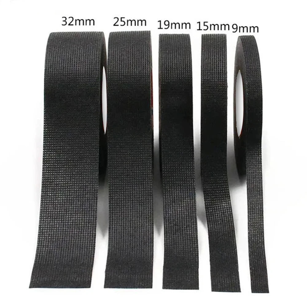 Electrical Tape Heat-resistant Harness Bundle Insulation Auto Wiring Fabric Cloth Wrap Waterproof Cable Organizer Adhesive Tapes - ToolFlx