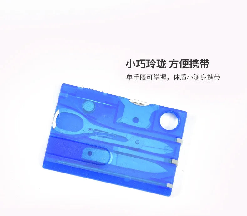 10 In 1 Pocket Credit Card Portable Multi Tools Outdoor Survival Camping Equipment 1 Box Portable Hiking Card Tools Gear