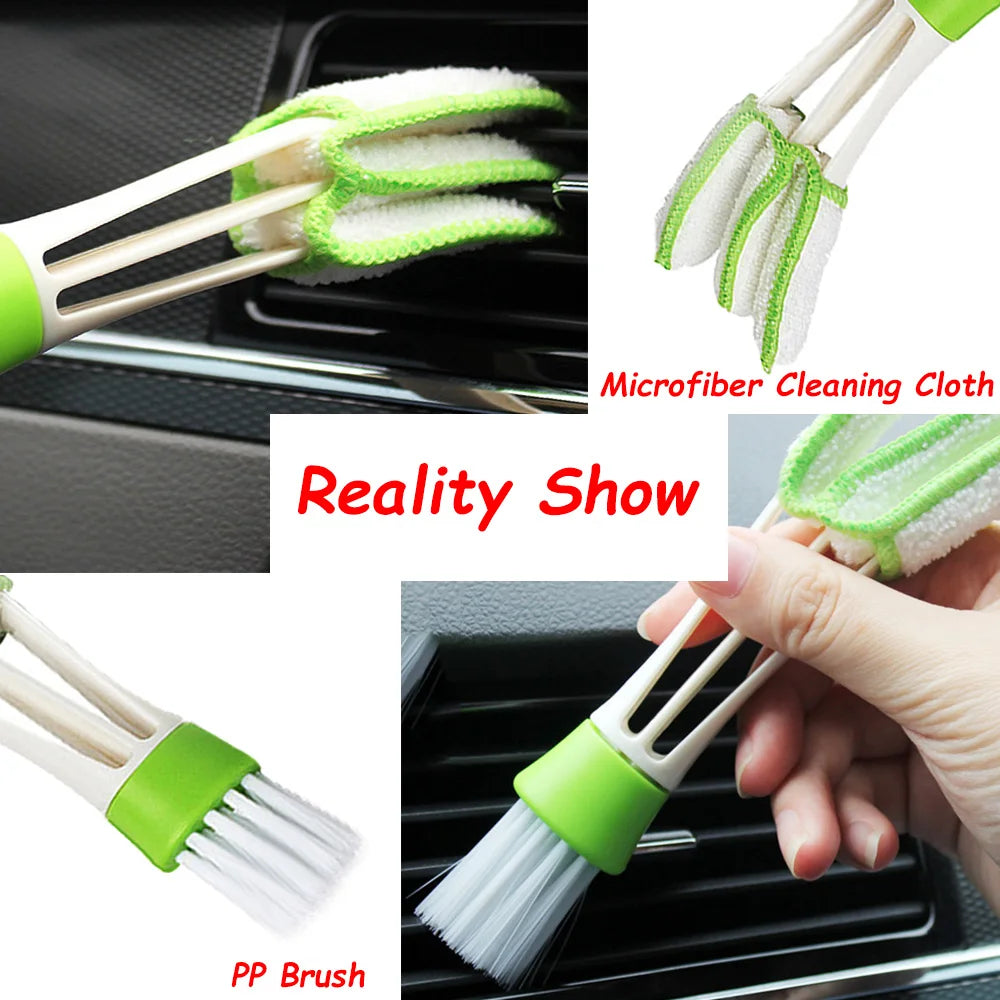 New Car Cleaning Kit Scrubber Drill Detailing Brush Set Air Conditioner Vents Towel Polisher Car Auto Detailing Tools - ToolFlx