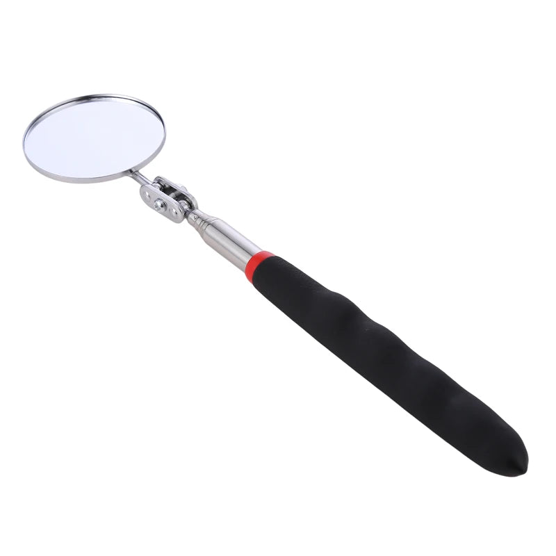 360 Degree Retractable Telescopic Inspection Detection Lens Round Mirror Silver Pocket Clip New Car Tools Extend DIY Tool