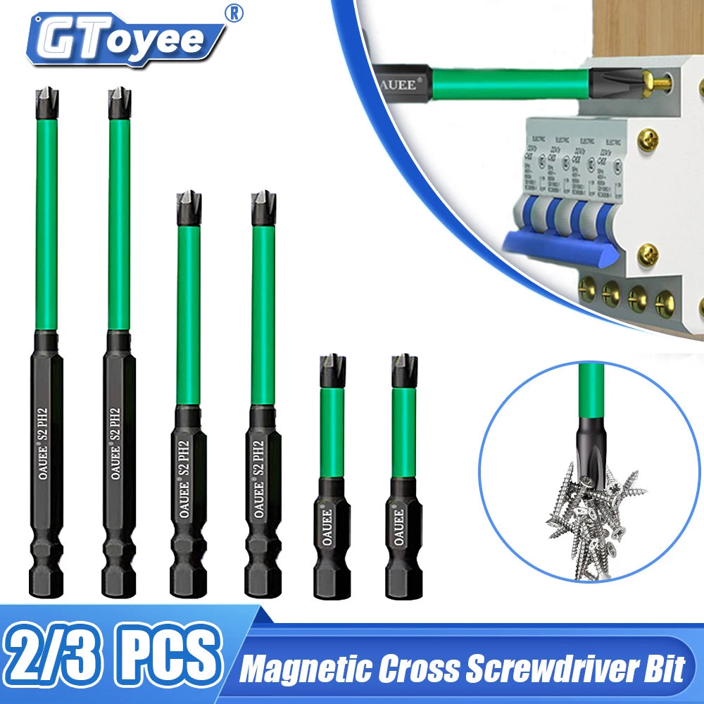 2/3 stücke Magnetische Elektriker Spezielle Kreuz Schraubendreher Bit Steckschlüssel FPH2 für Steckdose Schalter Elektriker Elektrowerkzeug 65/110/150mm 