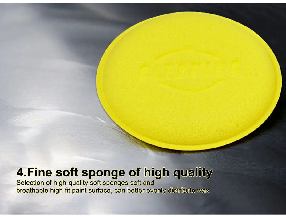 SEAMETAL 12pcs Car Round Waxing Polish Sponges High Density Foam Applicator Pads Polishing Sponges for Car Detailing Tools