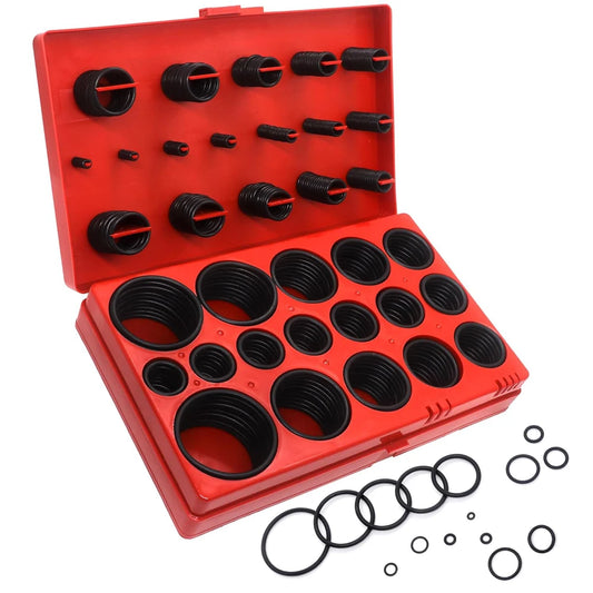 419/225PCS Rubber O-Ring Assortment Kit Buna-N Gasket Sealing Replacement O-Rings 32 Metric Sizes for Plumbing Faucet Repair