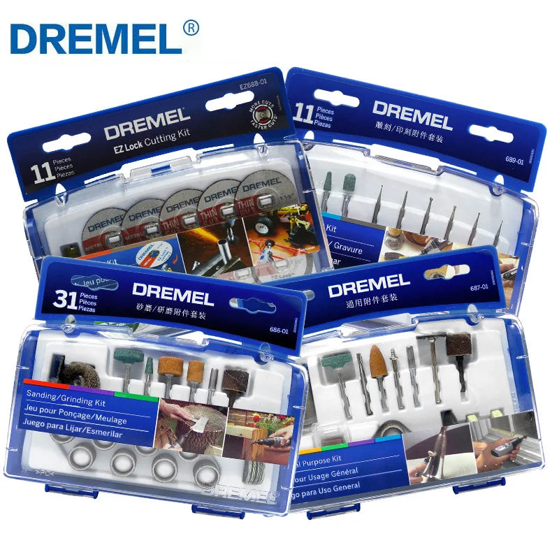 Dremel Abrasive Tools Set Sanding Drums Kit Grinding Polishing Engraving Tool Bits Ez Lock Cutting Discs Rotary Tool Accessories