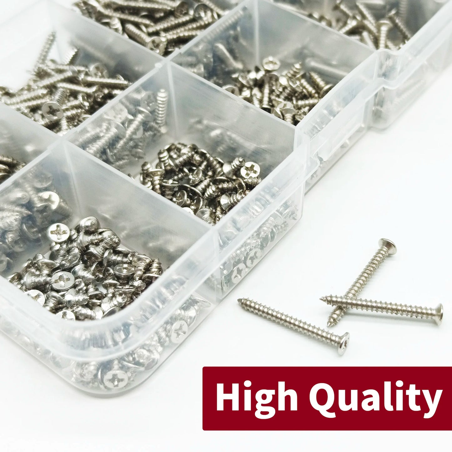 800pcs M2 Self Tapping Screw Assortment Kit Tapping Screw Assortment Kit Lock Nut Wood Thread Nail Screw Sets Self Lock Nut Wood