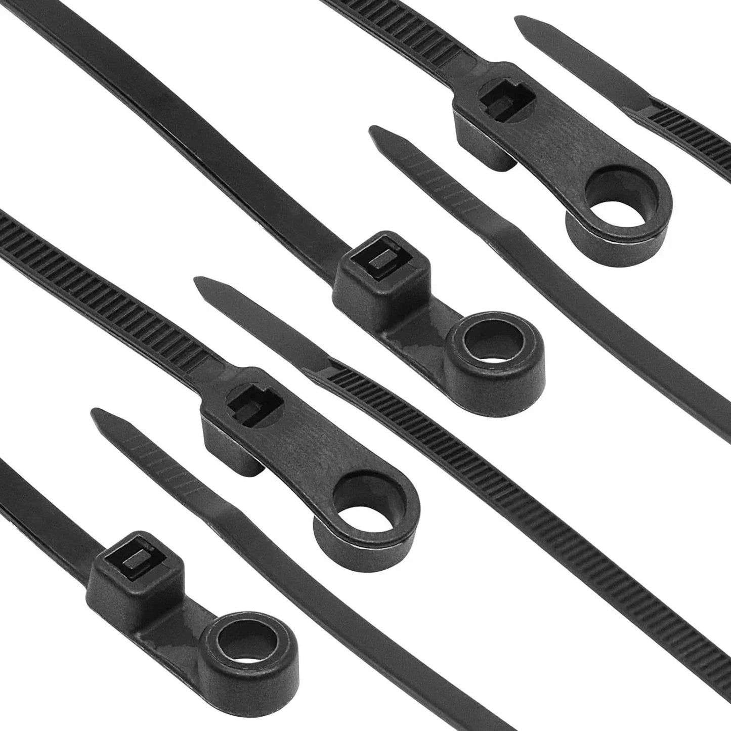 Creative Nylon Cable Ties with Screw Hole Mount Self Locking Loop Wrap Bundle Ties Strap DIY Office Cables Wire Fasten Organizer