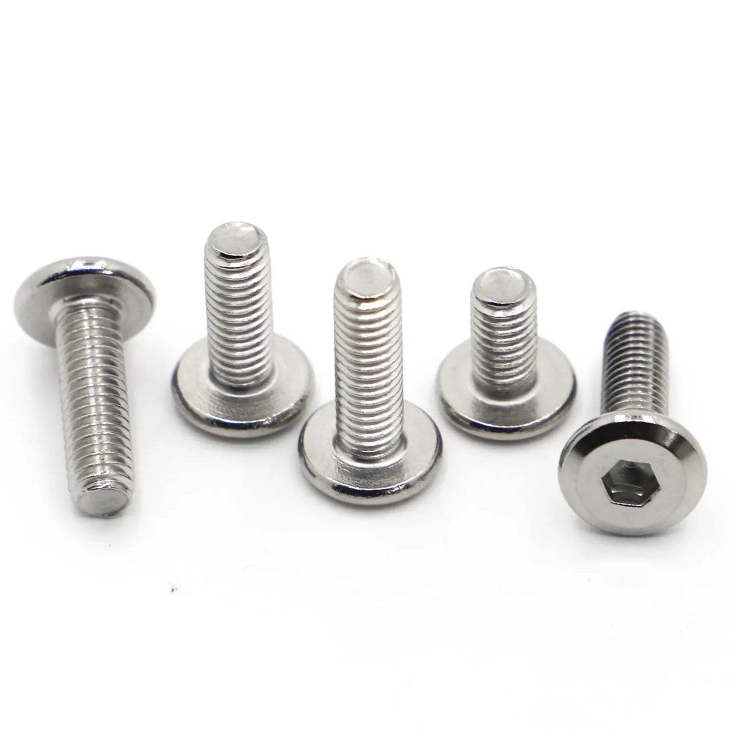 5-20pcs 304 Stainless Steel Large Flat Hex Hexagon Socket Head Allen Furniture Rivet Screws Connector Joint Bolts M3 M4 M5 M6 M8