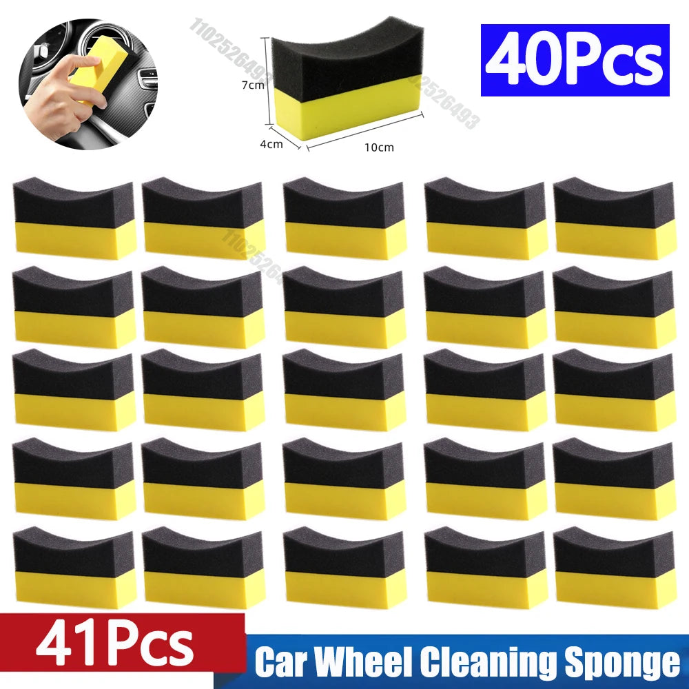 40/10/2Pcs Car Wheel Cleaning Sponge Tire Wash Wiper Water Suction Sponge Pad Wax Polishing Tyre Brushes Tool Car Wash Accessory