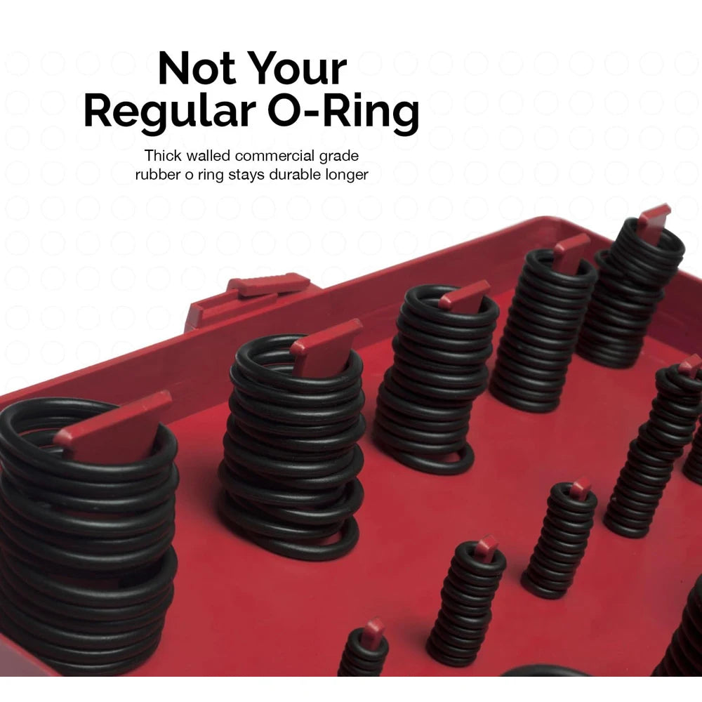 419/225PCS Rubber O-Ring Assortment Kit Buna-N Gasket Sealing Replacement O-Rings 32 Metric Sizes for Plumbing Faucet Repair