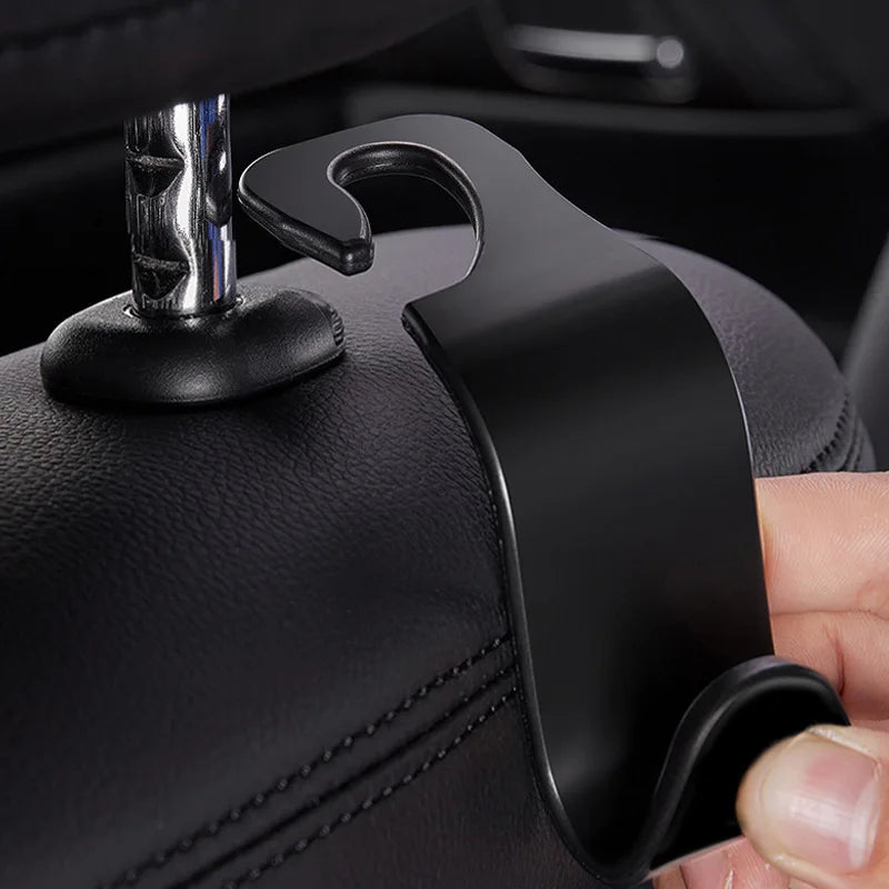 4Pcs Car Headrest Hooks Hanger for Bags Seat Back Organizer Holder Clips Auto Fastener Hooks Car Storage Interior Accessories