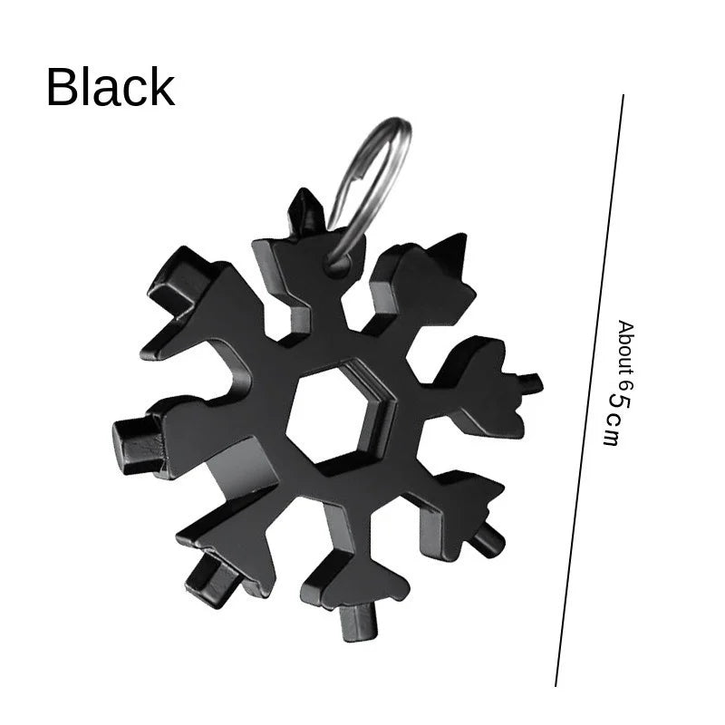 Portable EDC Multifunction Torque Snowflake Wrench Alloy Steel Hexagonal Universal 18-in-1 Octagonal Screwdriver Household Tool