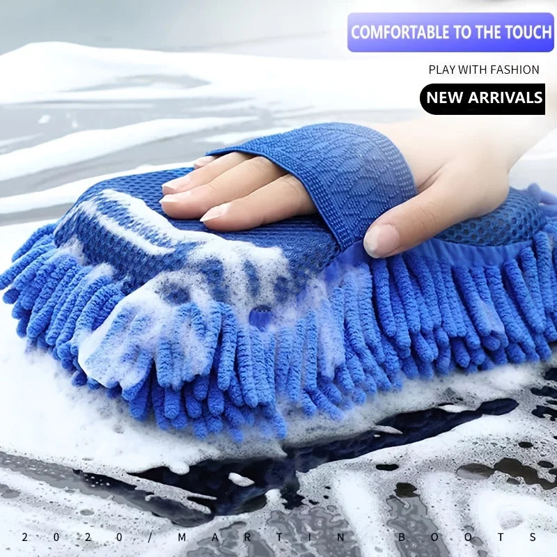 1Pcs Microfiber Car Washer Sponge Cleaning Car Care Detailing Brushes Washing Towel Auto Gloves Styling Accessories