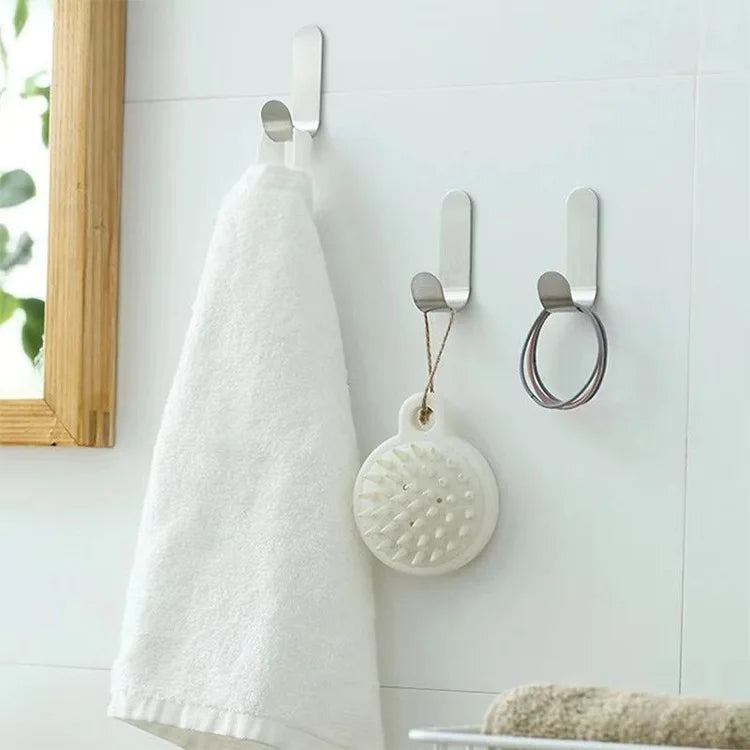 Multi-purpose Wall Organizer Hook Behind-door Key Cloth Hanger Hook Bathroom Robe Towel Holder Rack Kitchen Hardware Shelf Hook