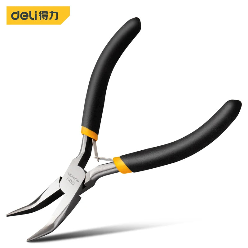 Deli 4/5/6 inch Mini Long Nose High Precision Wire Cutters Anti-slip Handle Design Multi-function Electrician Repair Hand Pliers