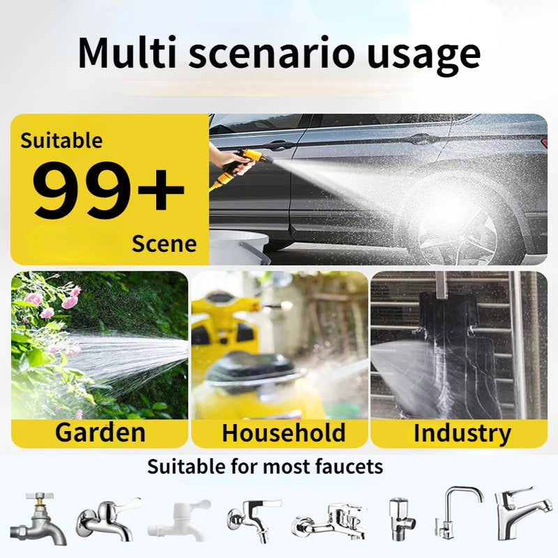 10-30 Meter Telescopic Water Pipe with High-pressure Nozzle Car Washing Tool Set Extension Hose Water Hose for Pressure Cleaner - ToolFlx