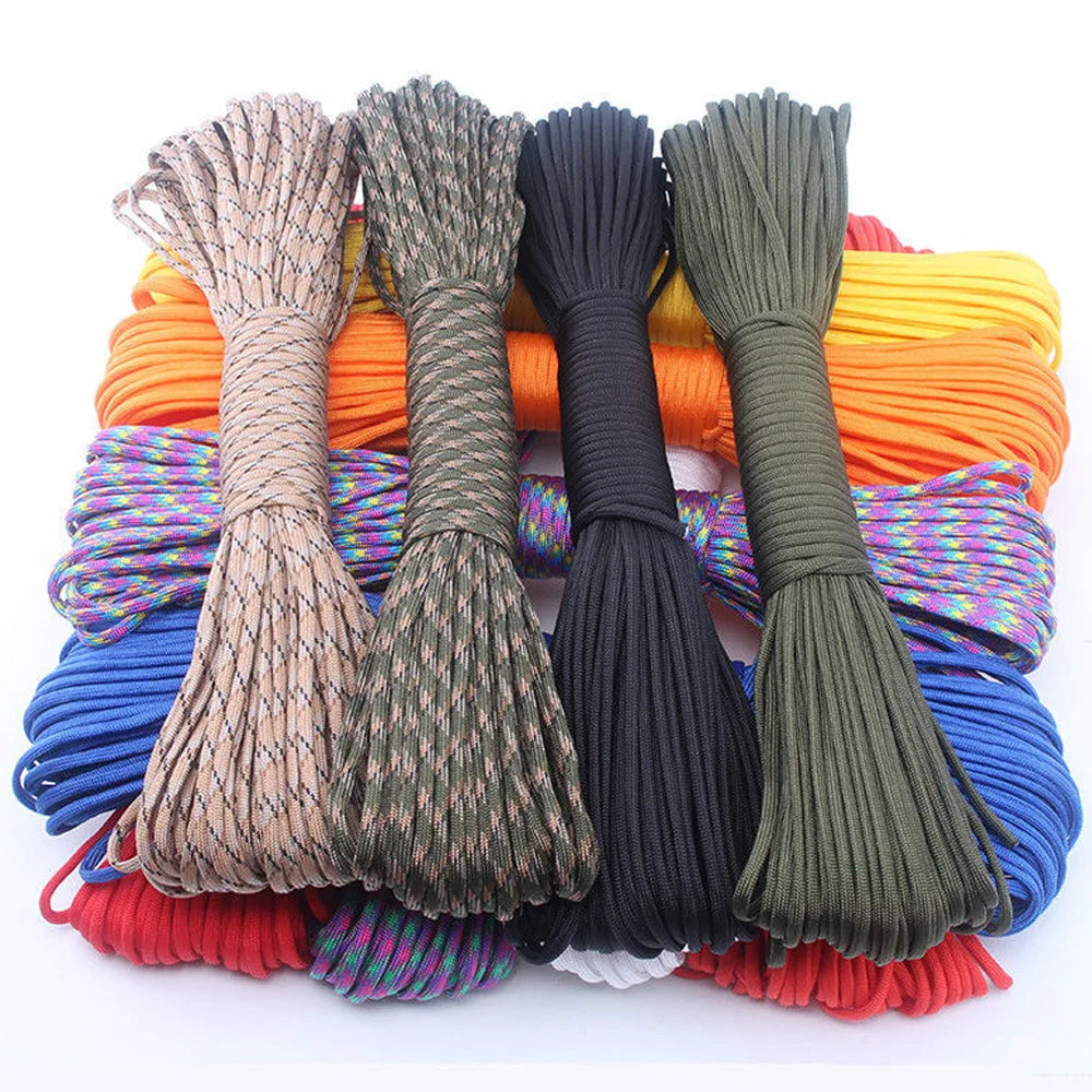 550 Paracord 7 Strand 4mm Military Tactical Parachute Cord Camping Accessories Outdoor Survival DIY Bracelet Rope