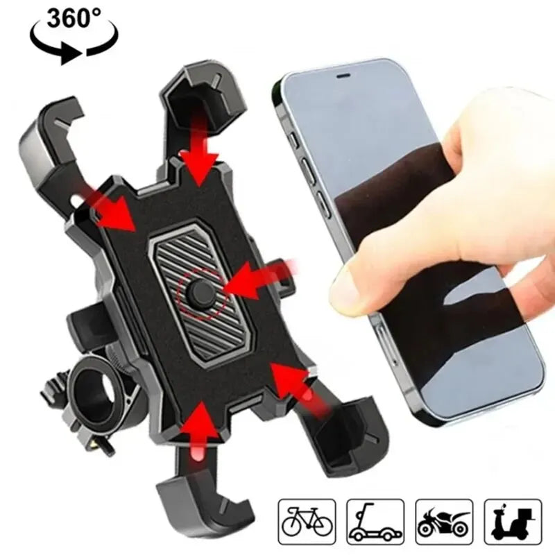 360° Rotatable Electric Bicycle Phone Holder for iPhone Xiaomi Riding MTB Bike Moto Motorcycle Stand Bracket Non-slip Cycling - ToolFlx