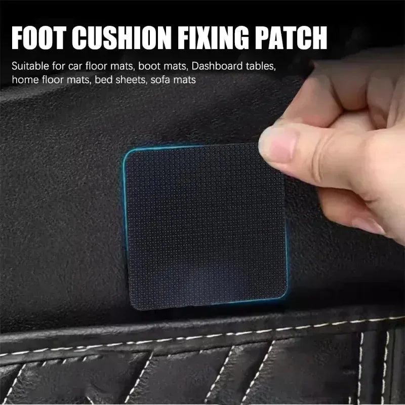 60/2pcs Carpet Fixing Stickers Double Faced High Adhesive Car Carpet Fixed Patches Home Floor Foot Mats Anti Skid Grip Tapes