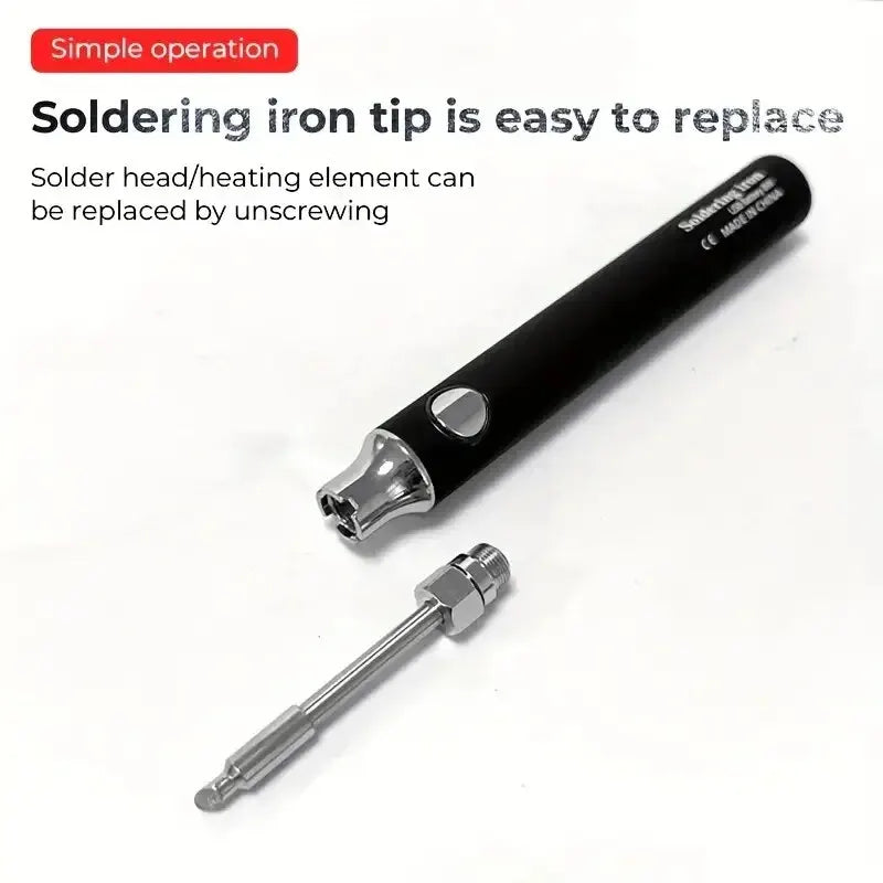 USB 5V 8W Soldering Iron Tool Pen DIY Welding Pen Without Cable, Home Outdoor Convenient Welding Repair Tool Set