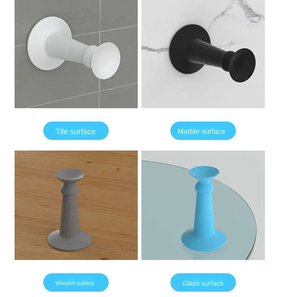 Silicone Mute DIY Self Adhesive Door Stopper Bumper Door Suction Door Rear Retainer Wall Protectors Hidden Door Holders